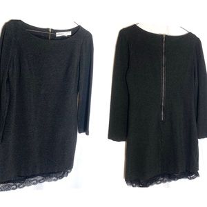 Trina Turk Dark Grey Long Sleeve Dress